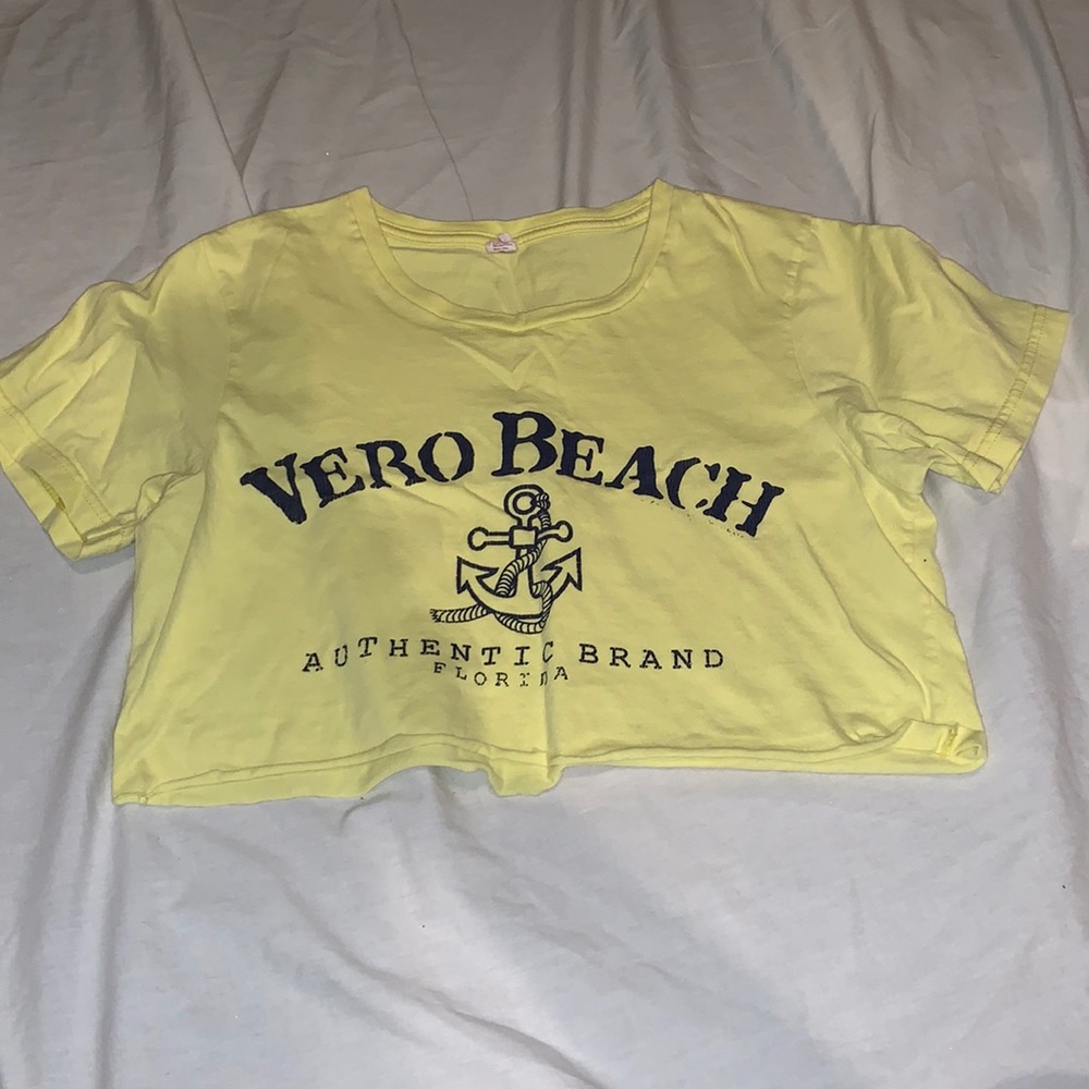 Yellow crop top